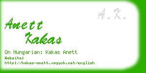 anett kakas business card